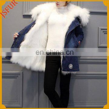 Winter Warm Genuine Fox Fur Coat Parka Women photo-3