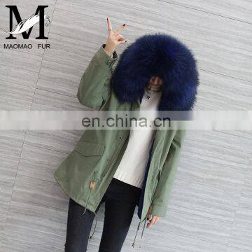 2016 Fashion Wholesale Winter Coat Military Parka Rex Rabbit Fur Lining Parkas Women Coats