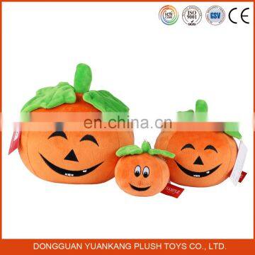 Smile face Halloween plush stuffed pumpkin toy for baby holiday gifts