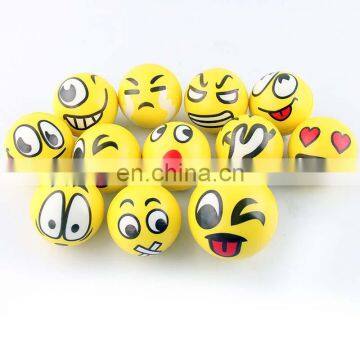 A022 Stress Ball Novelty Squeeze Ball Hand Wrist Exercise Squeeze Toys Smile Face PU Slow Rebound Ball 12pcs 6.3cm photo-2