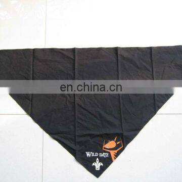 Wholesale black cotton custom design triangle bandana cotton printing bandana pet bandana