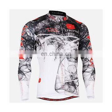 wholesale cycling shirts - Long Sleeve Custom Sublimated Cycling Jersey