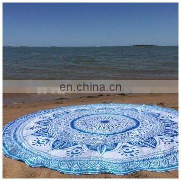 Indian Cotton Table Cloth Beach Throw Hippie Tapestry Boho Yoga Mat Bohemian Ombre Mandala Round Roundie