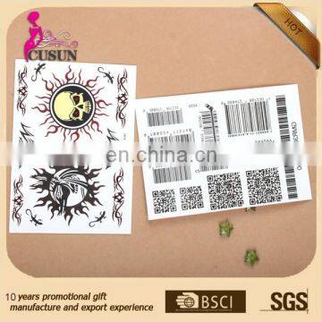 Hot selling custom temporary body Tattoo wholesale