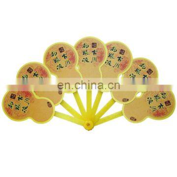 wholesale promotional folding paper plastic hand fan