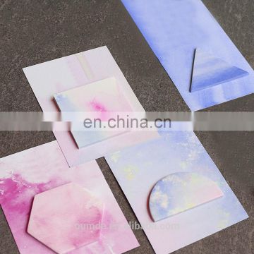 Oil painting design memo pads recycled coated stiky notepads