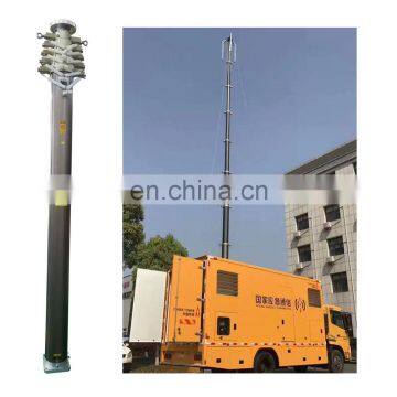 12m Pneumatic Vehicle Antenna Masts With Locking