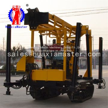 Recommend rubber belt track water well drilling machine /diesel engine 130m hydraulic core drilling rig high quality