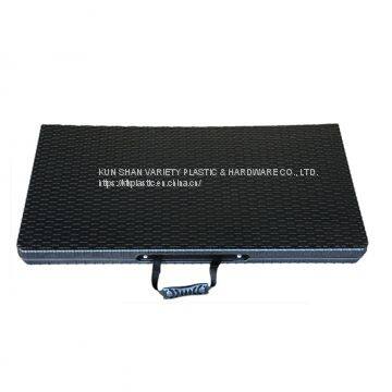 Wicker Folding Table -35'' Plastic Furniture Company Blow Molding Products Supplier Custom Plastic Furniture