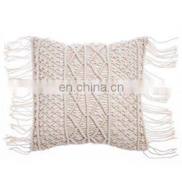 Soft Touch Throw Duck Feather Pillow With Tassel For Home Decor