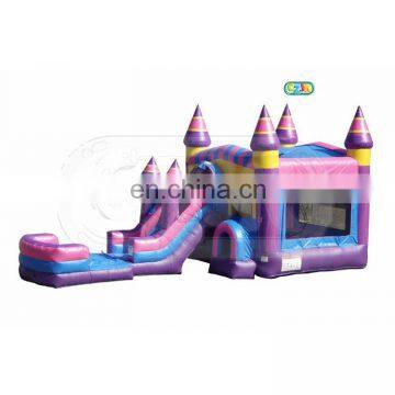 inflatable purple bounce house bouncy castle with detachable pool for sale