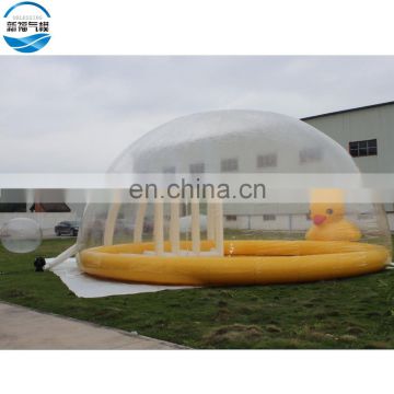 Amusement game multi use PVC inflatable clear dome bubble tent