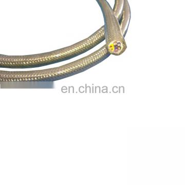 4 core copper conductor aluminum foil and copper wire braiding shielded cable price per meter