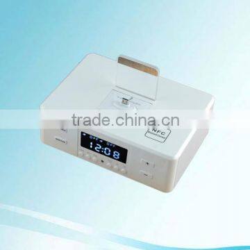 Compatible System For Iphone /Android Phone Docking Station Alarm Clock Speaker Bluetooth Speaker