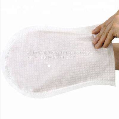 Disposable Salon Body Washing Cleaning mitten Non-woven disposable mitten for body cleaning