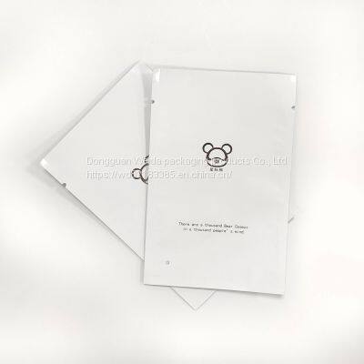 Aluminum Foil Self-adhesive Bag Zipper Bag White Printing Composite Packaging Bag Metal Color Bag Atomizer Packaging Bag photo-2