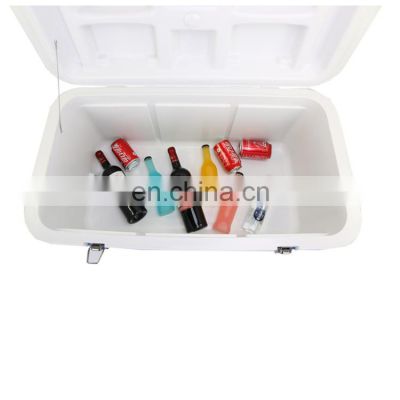 Custom Logo Cooler Box Portable Plastic Food Grade Beer Cans Cold Storage Insulated Ice Chest Box Cooler