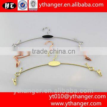 YY0096 shiny rose gold wire metal lingerie hanger underwear hanger