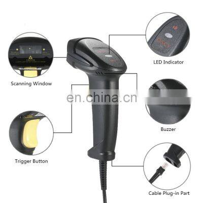 Laser Bar Code Reader Barcode Scanner 1d Max Black Element White Cheap Light Usb Status Paper