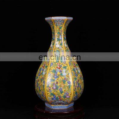 Oriental Antique Replica Qing Yongzheng Year Ceramic Porcelain Vase photo-4