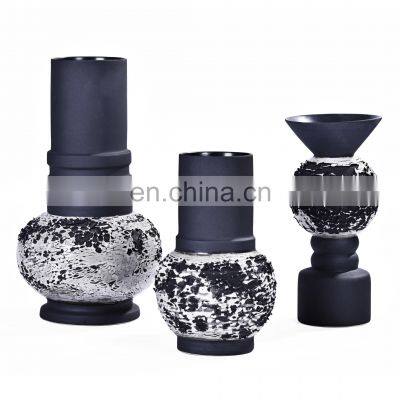 Nordic Modern Simple Hand-made Exfoliation Craft Table Decorative Ceramic Vase for Home Decoration