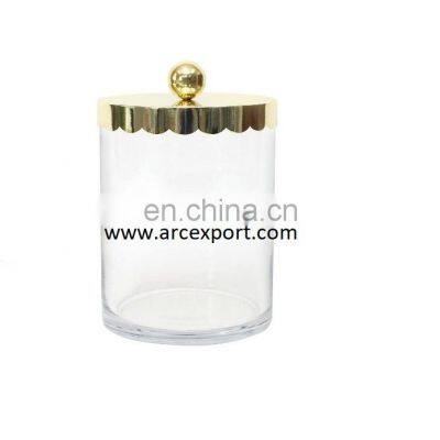 Clear Glass Luxury Lid Canister