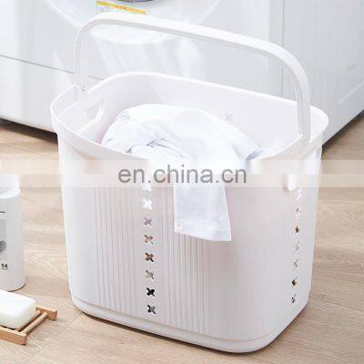 Room Smart Design Manufacturer White Storage Organizer Hamper Laundry Basket Plastic photo-2