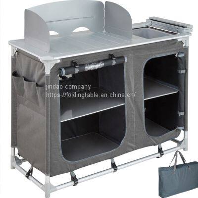 Outdoor Aluminum Folding Cabinets Picnic Cabinets Camping Kitchen Cupboard