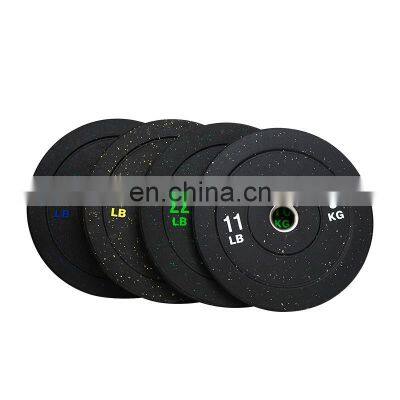 Gym 20kg Rubber Coated 45 Lbs Weight Plates Black Rubber Weight Bumper Plate photo-5