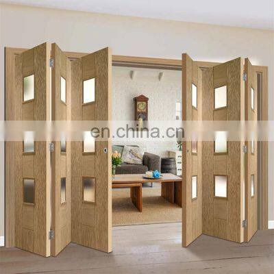 Modern bedroom wood doors design interior living room soundproof folding wooden door