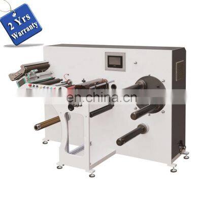 UTS320H High Speed narrow web Automatic Medicine Wine Label Cutting Machine, blank barcode sticker slitter rewinder