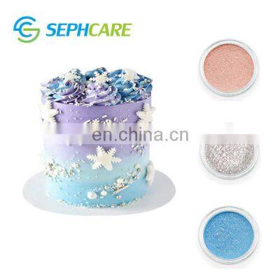 Sephcare Food Coloring Wholesale Metallic Luster Dust Edible Glitter Powder for Cake Decoration