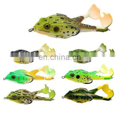 Byloo China Famous Mini High Quality Realistic 3d Rubber Top Water Floating Jump Minnow Plastic Jigging Lucana Soft Frog Fishing