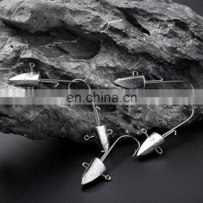 JOHNCOO 5G 7G Good Quality Lead Head Soft Lure Non-slip Jig Fishing Hooks 8pcs/bag photo-2