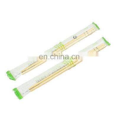 Natural Bamboo Disposable Chop Sticks Customized Printing Opp Bag Wrapped Chopsticks