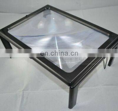 3X LED Lighted Table Magnifier Magnifying Glass Lamp A4 Reading Aid Loupe photo-3