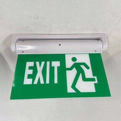 SAA Double Face Running Man Exit Sign Light With Battery Backup photo-3