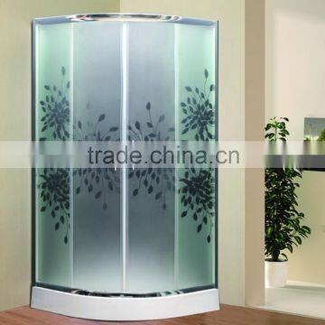 ABS tray Sliding cheap 6mm frosting glass shower enclosure