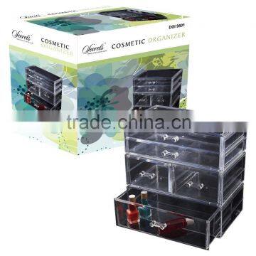 4 tier acrylic organizer makeup with 5 drawers