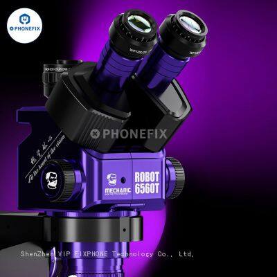 Mechanic ROBOT Standard Edition 6560T-B11 Trinocular Stereo Microscope with 6.5-60X magnification