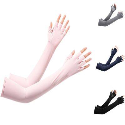 Wholesale Unisex  UV Long  Sun Fishing Gloves UPF 50+ Protective Made of Polyester for Cycling and Fishing