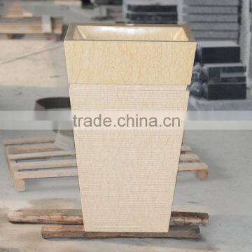 Unique Design Hotel Decoration Bathroom Beige Marble Sinks photo-5