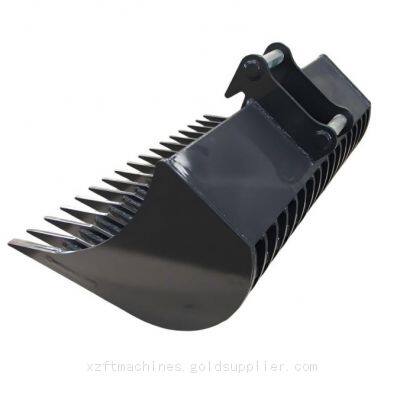 MS03 Heavy Duty Sieve Rake Bucket Skeleton Bucket for Excavator Soil Screening photo-4