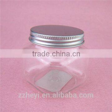 4oz 90ml square plastic clear pet jar for sale
