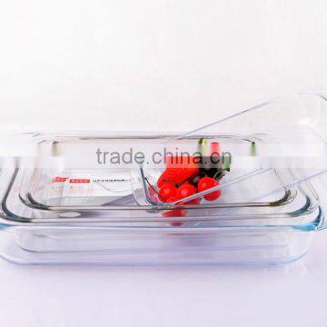 New Style Large Rectangle Quarzt Microwave Safe Glass Plate photo-4