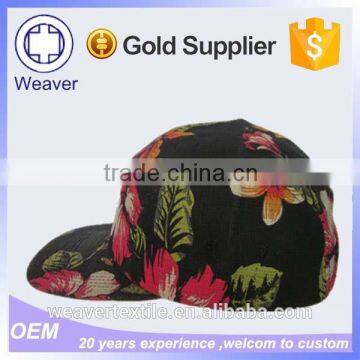 Hot China Products Wholesale Floral Print Pineapple 5 Panel Snapback Camp Cap / Corona 5 Panel Hat