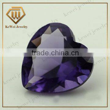 3*3mm-15*15mm hot sale purplish heart glass stone