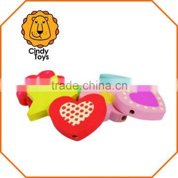 DIY Wooden Craft Beads Mix 72 Pcs for Kids