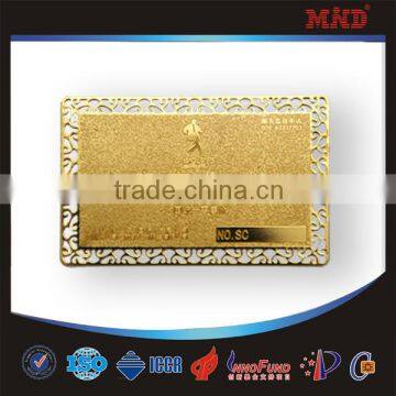 MDC1344 Hot selling elegant golden Metal Business Card high fashion good price