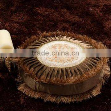 Noble Short Nap Fabric Sofa Cushion and Fringed Embroidered Decor Sofa Pillows photo-5